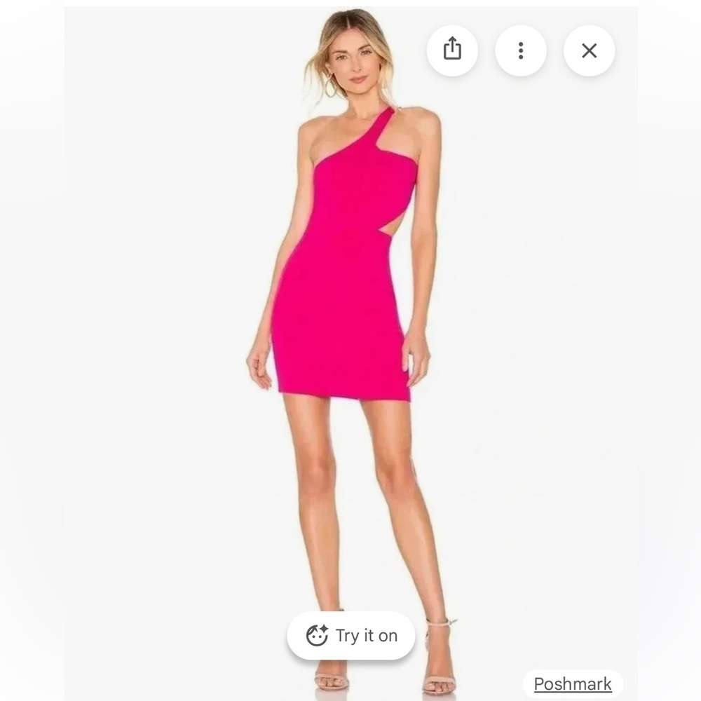 NBD x Naven Minnie Hot Pink Cut Out Bandage Bodycon Dress.